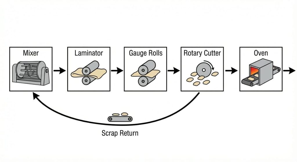 biscuit forming process